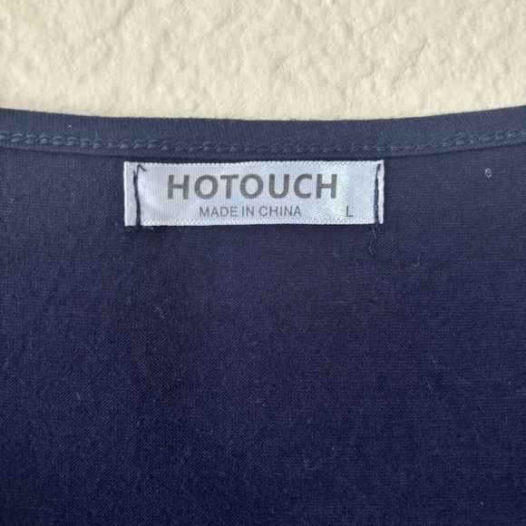 Casual Tiered Dress with Pockets V Neck Ruffle Dress Size Large - Picture 10 of 12